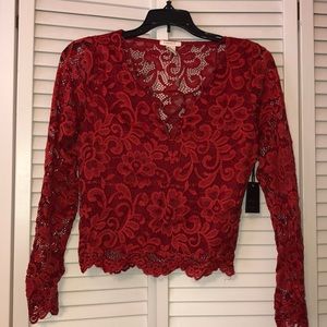 Forever 21 | Burnt Orange Lace Crop